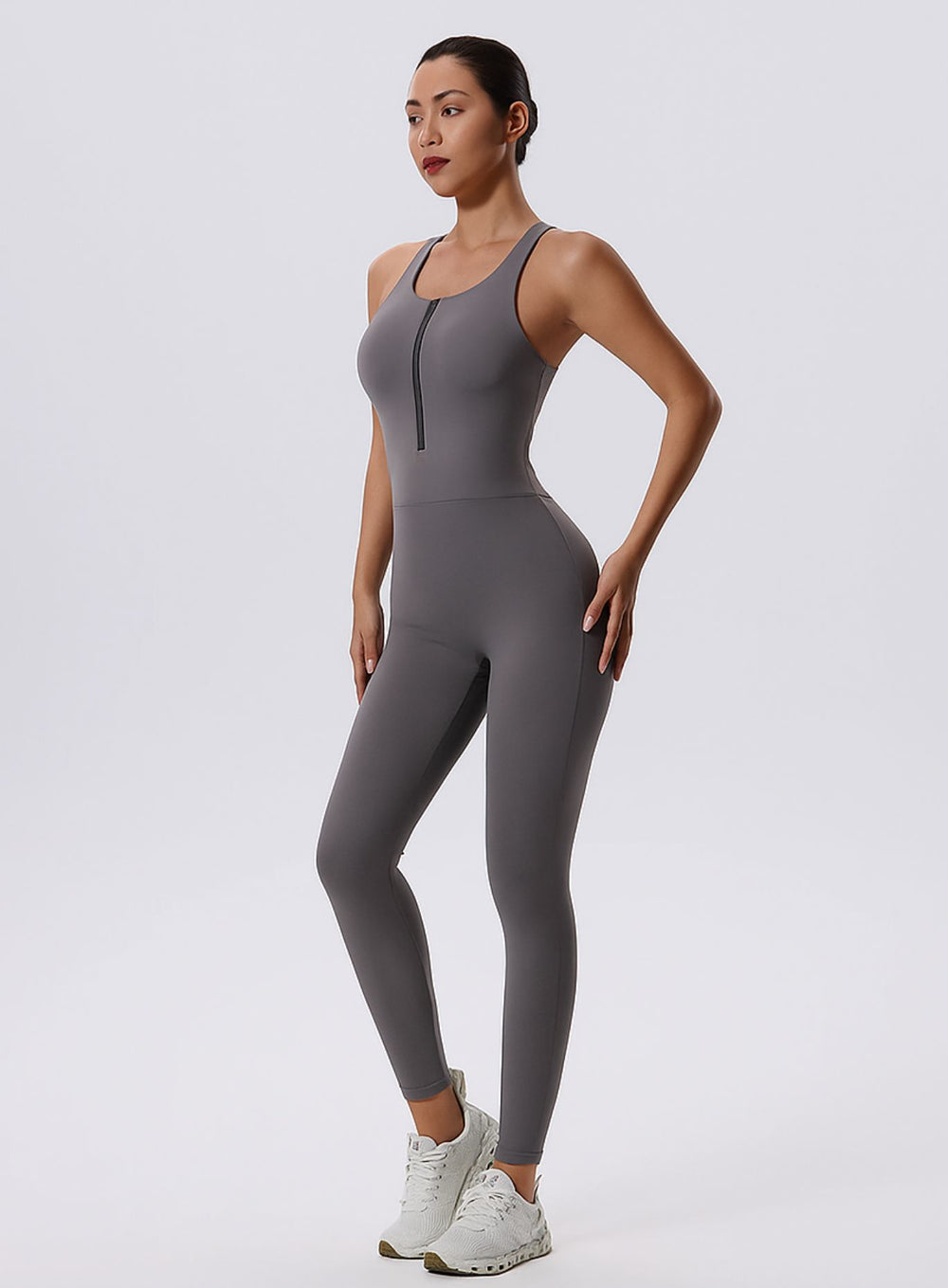 CoreSync™ Sleeveless Jumpsuit - Gray - VECTOR SPORTSWEAR
