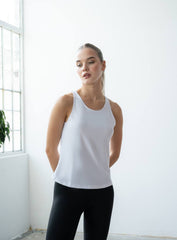 FREYA - ComfortFlex Sleeveless Tank Top - White