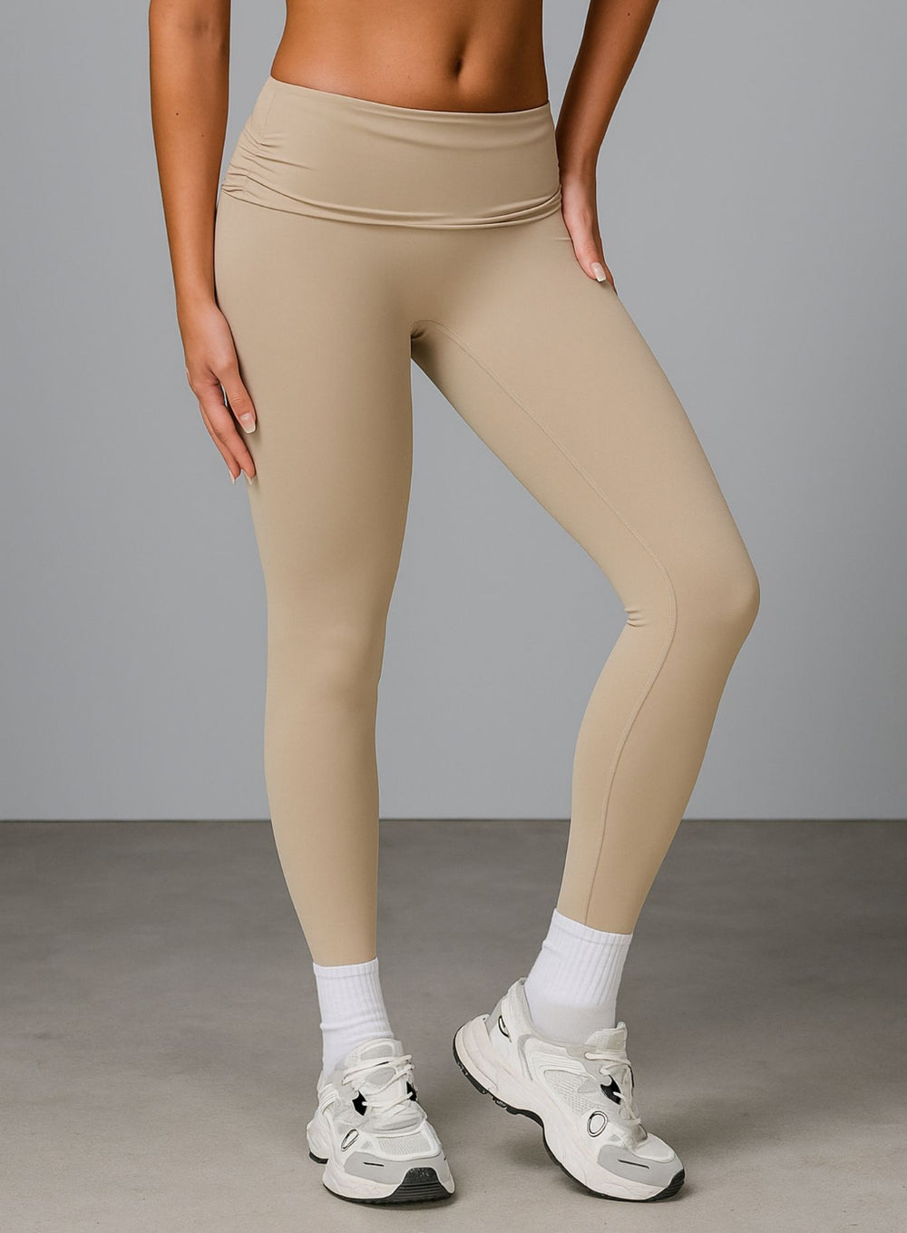 FlexFold™ CloudTouch Legging Natural Beige - VECTOR SPORTSWEAR