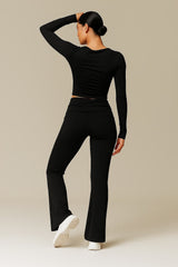 FlowRise - Ruched Waist Legging - Black