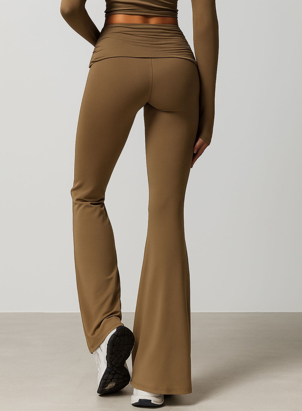 FlowRise - Ruched Waist Legging - Caramel Mocha - VECTOR SPORTSWEAR