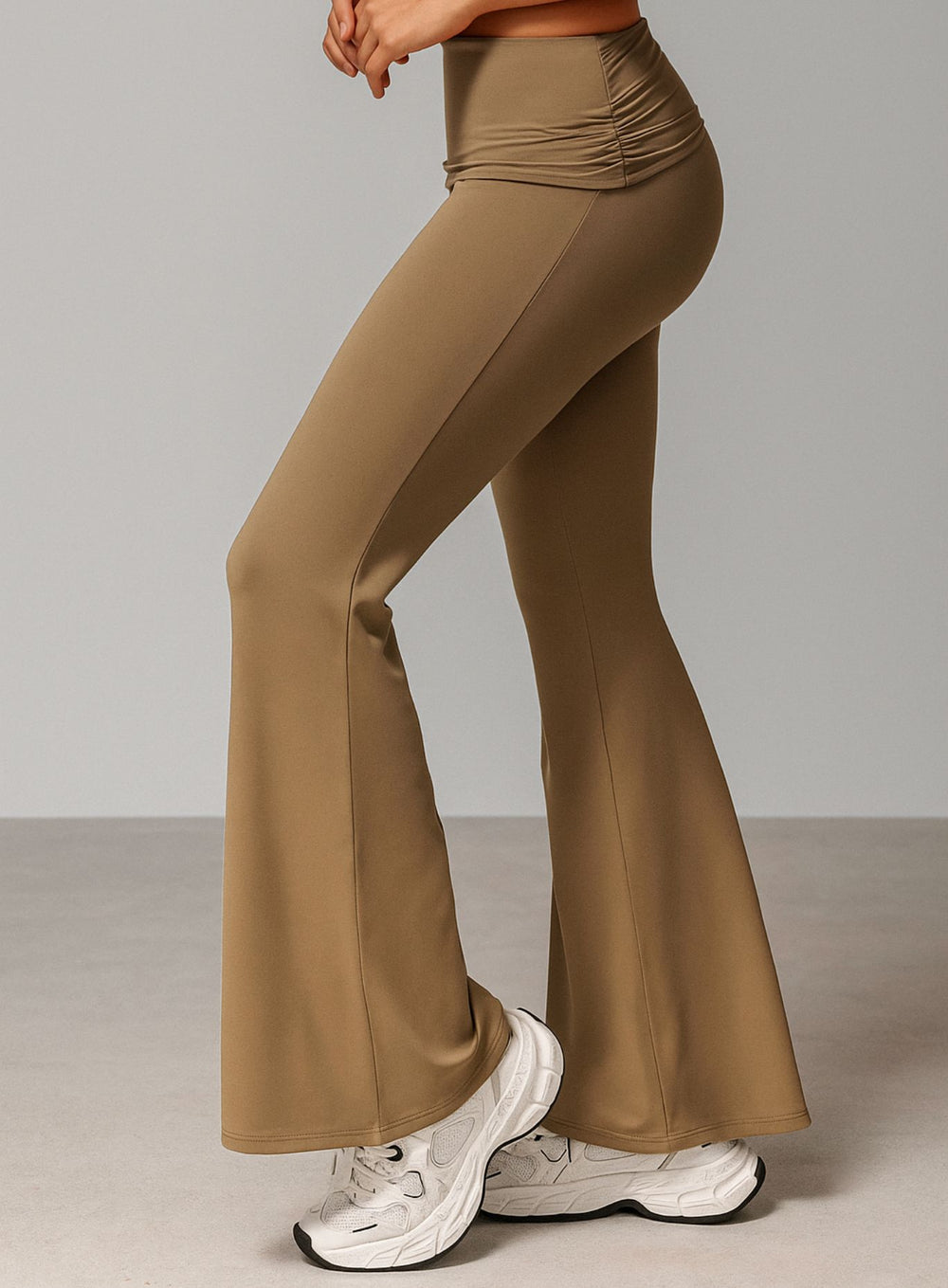 FlowRise - Ruched Waist Legging - Caramel Mocha - VECTOR SPORTSWEAR