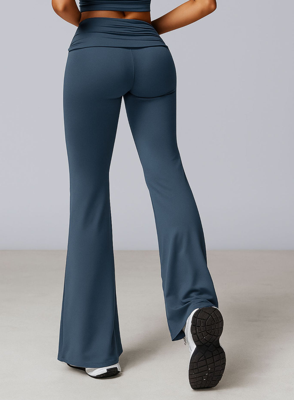 FlowRise - Ruched Waist Legging - Gray Blue - VECTOR SPORTSWEAR