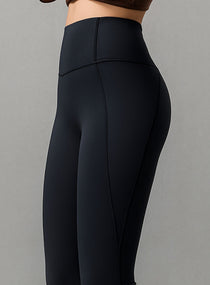 FlowRise - Split Flare Leggings - Black - VECTOR SPORTSWEAR
