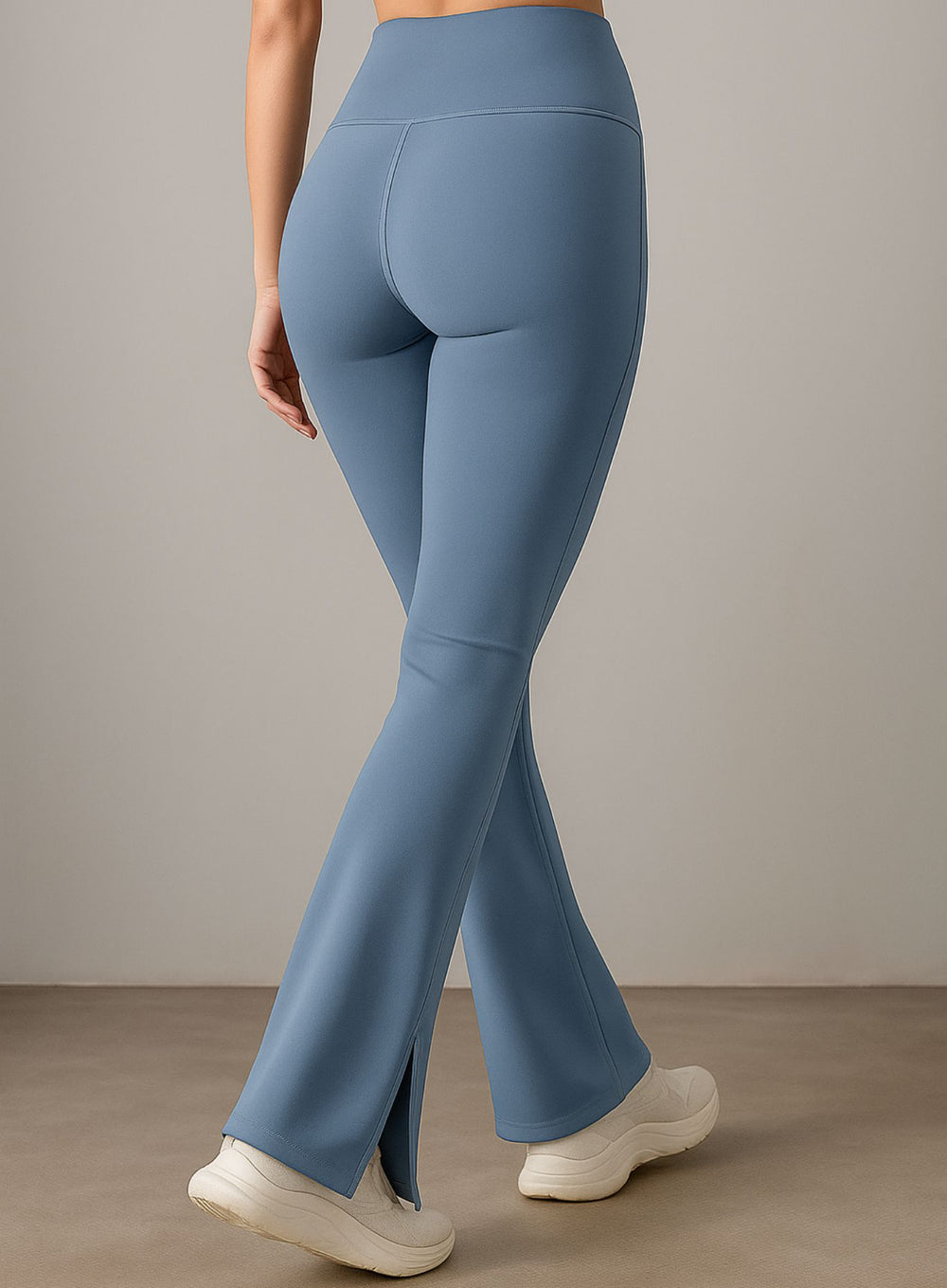 FlowRise - Split Flare Leggings - Lake Blue - VECTOR SPORTSWEAR