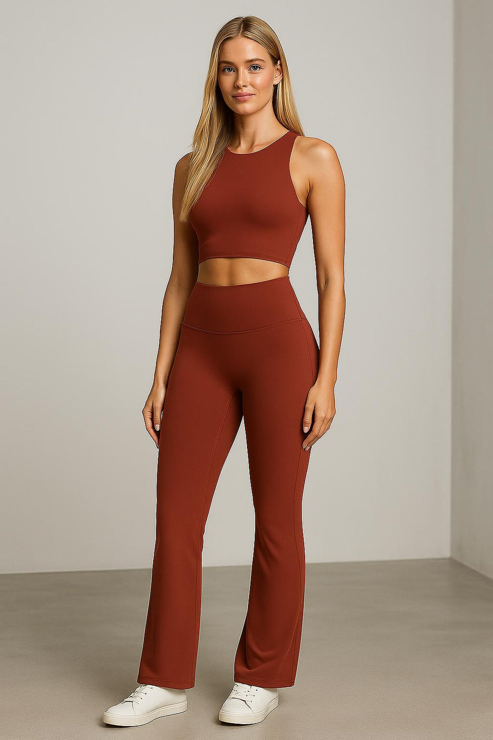 GERD - PowerPulse Wide - Leg Legging - Red Coffee - VECTOR SPORTSWEAR