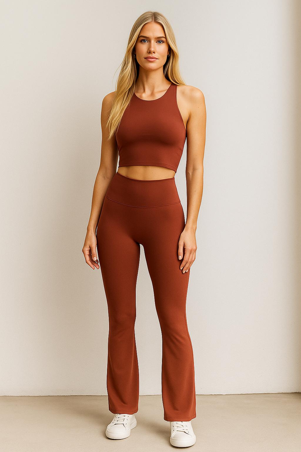GERD - PowerPulse Wide-Leg Legging - Red Coffee