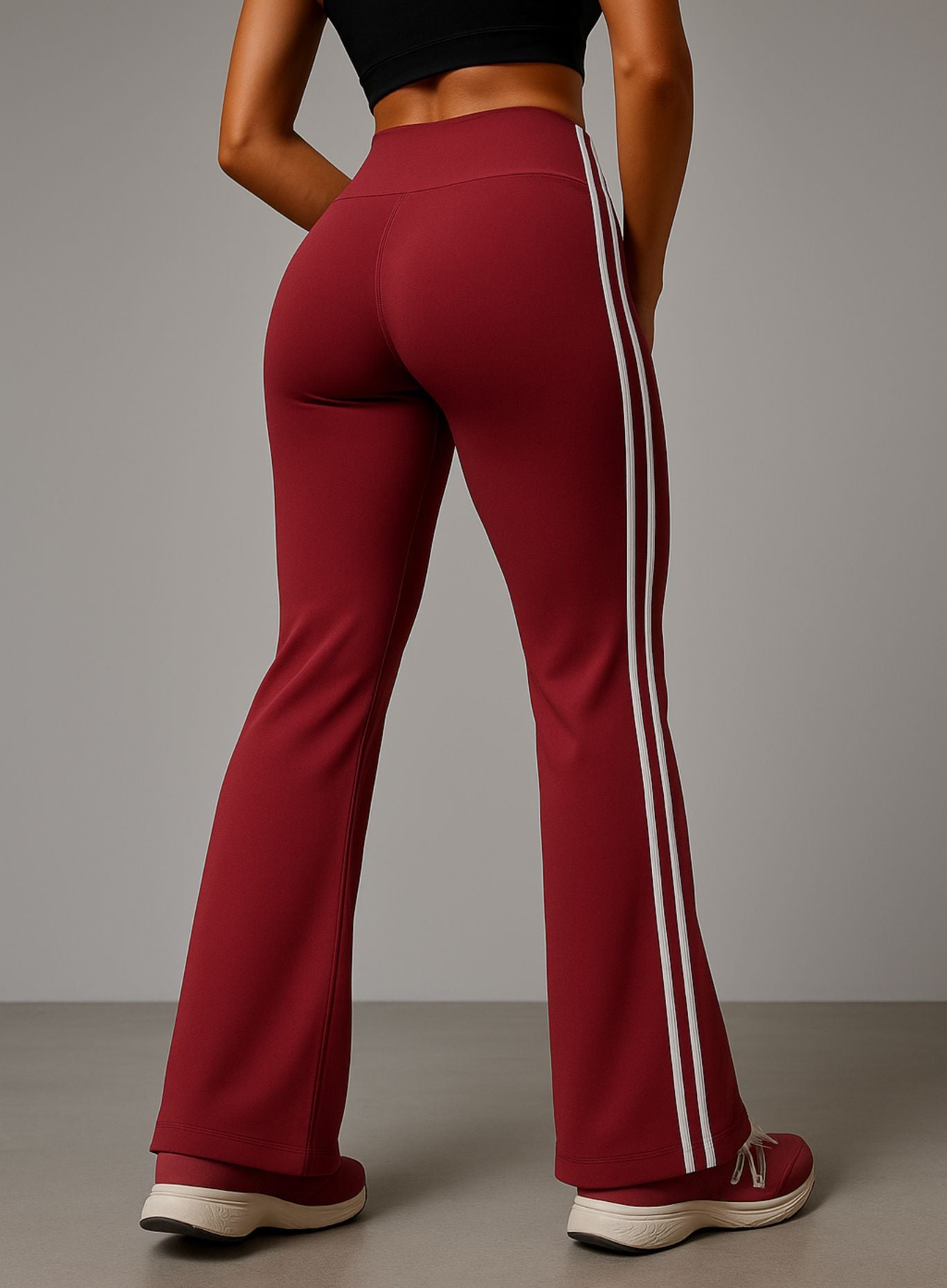 GERD – Wide-Leg Fitness Legging - Maroon