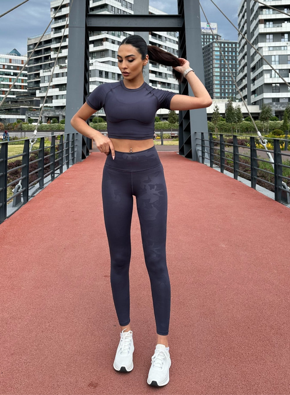 GONDUL - Camouflage Comfort Legging - Navy Blue - VECTOR SPORTSWEAR