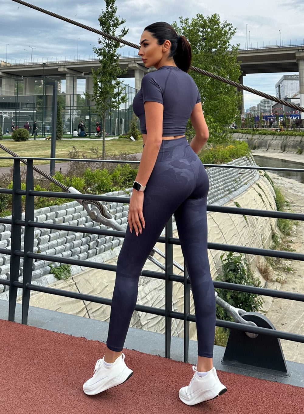 GONDUL - Camouflage Comfort Legging - Navy Blue - VECTOR SPORTSWEAR