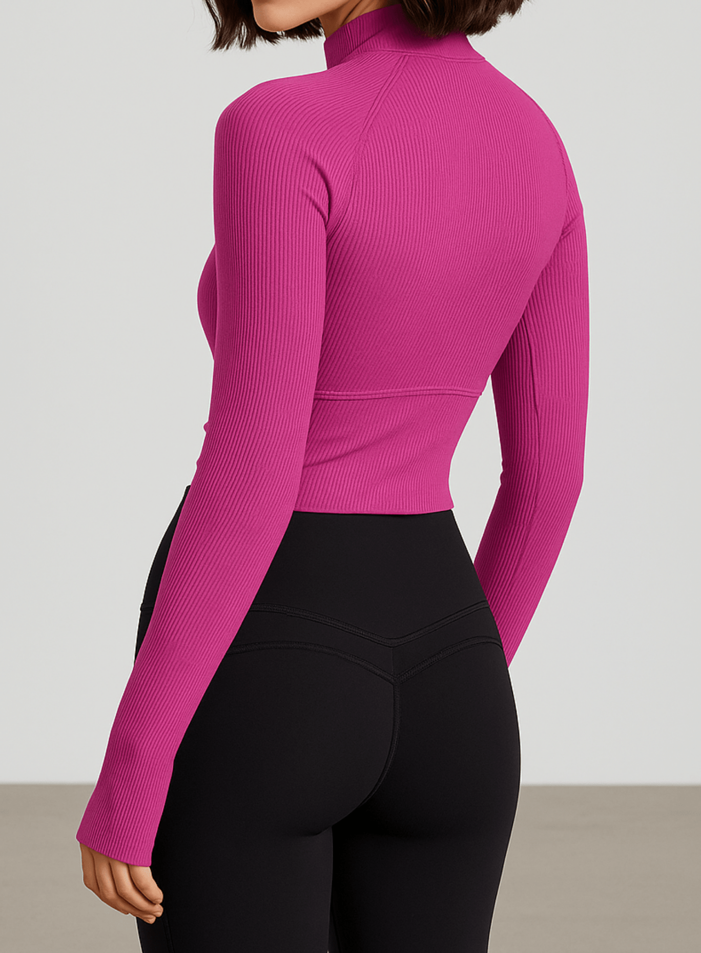 Half Zip Yoga Top - Mulberry - VECTOR SPORTSWEAR