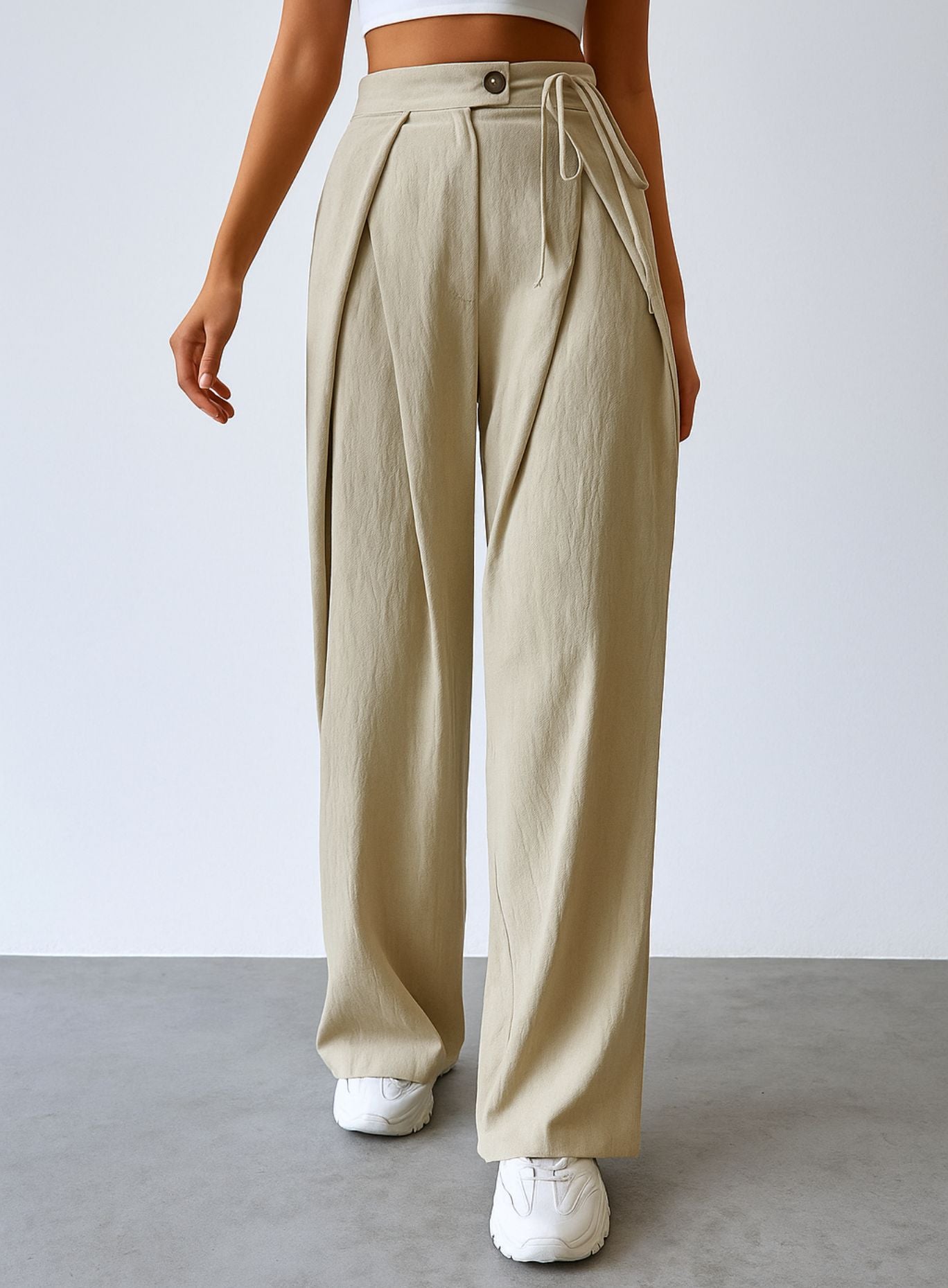 KLYN – Relaxed Fit Pants - Beige
