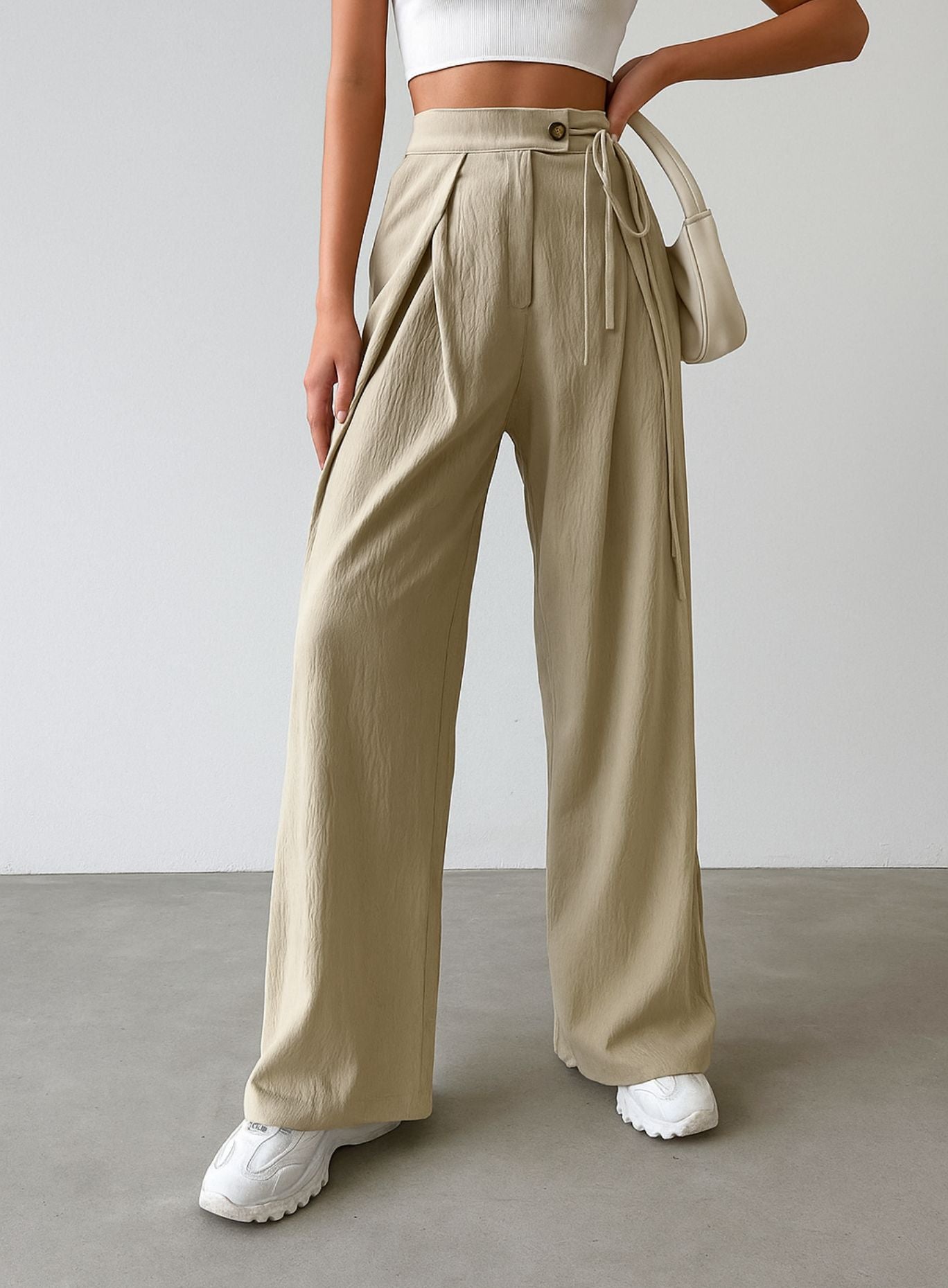 KLYN – Relaxed Fit Pants - Beige