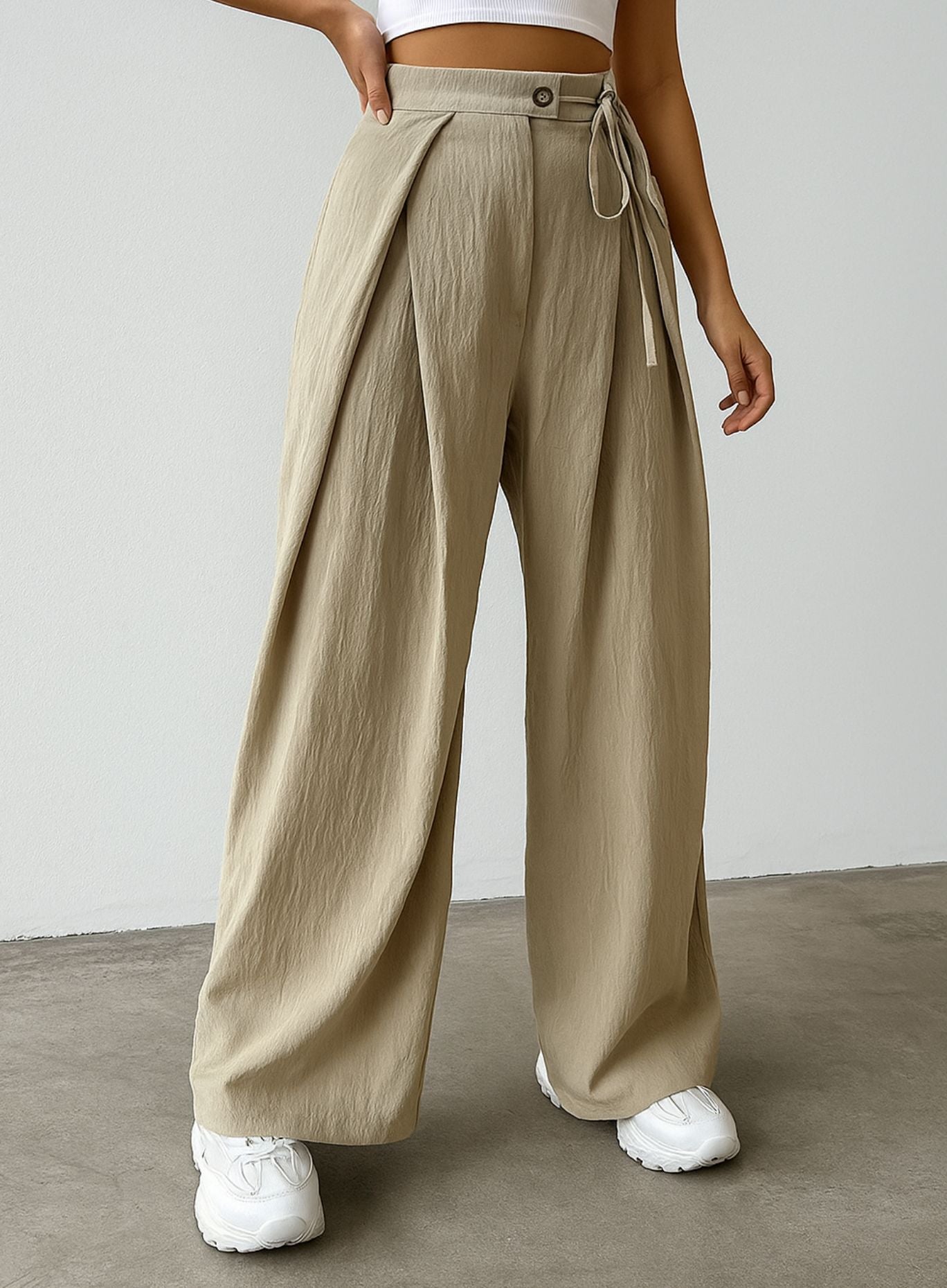 KLYN – Relaxed Fit Pants - Beige