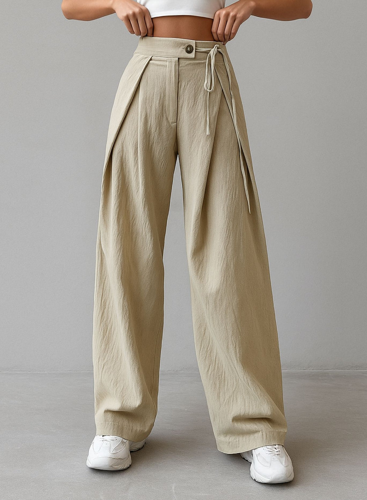 KLYN – Relaxed Fit Pants - Beige