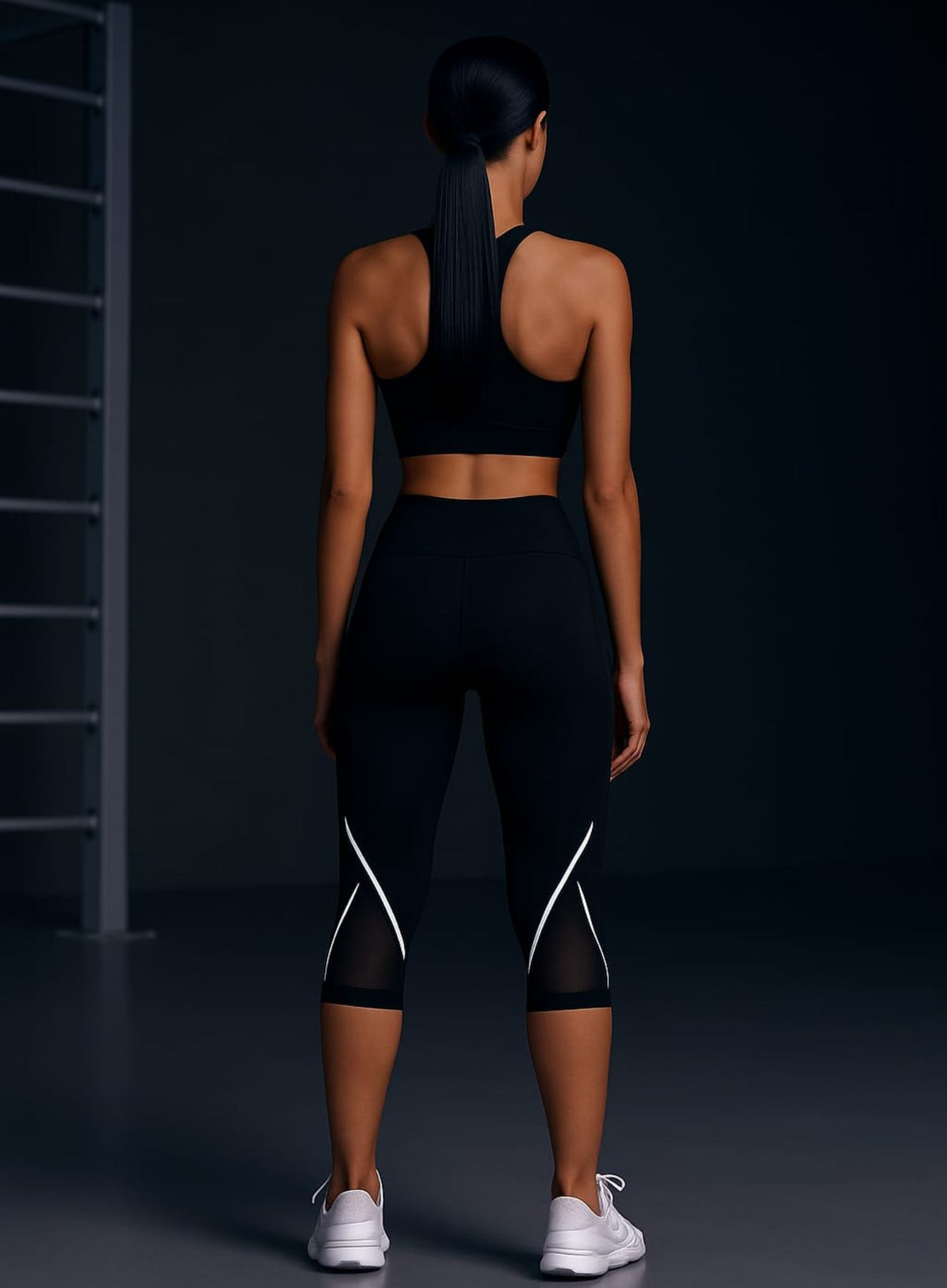 Mid-Calf Running Legging - Black