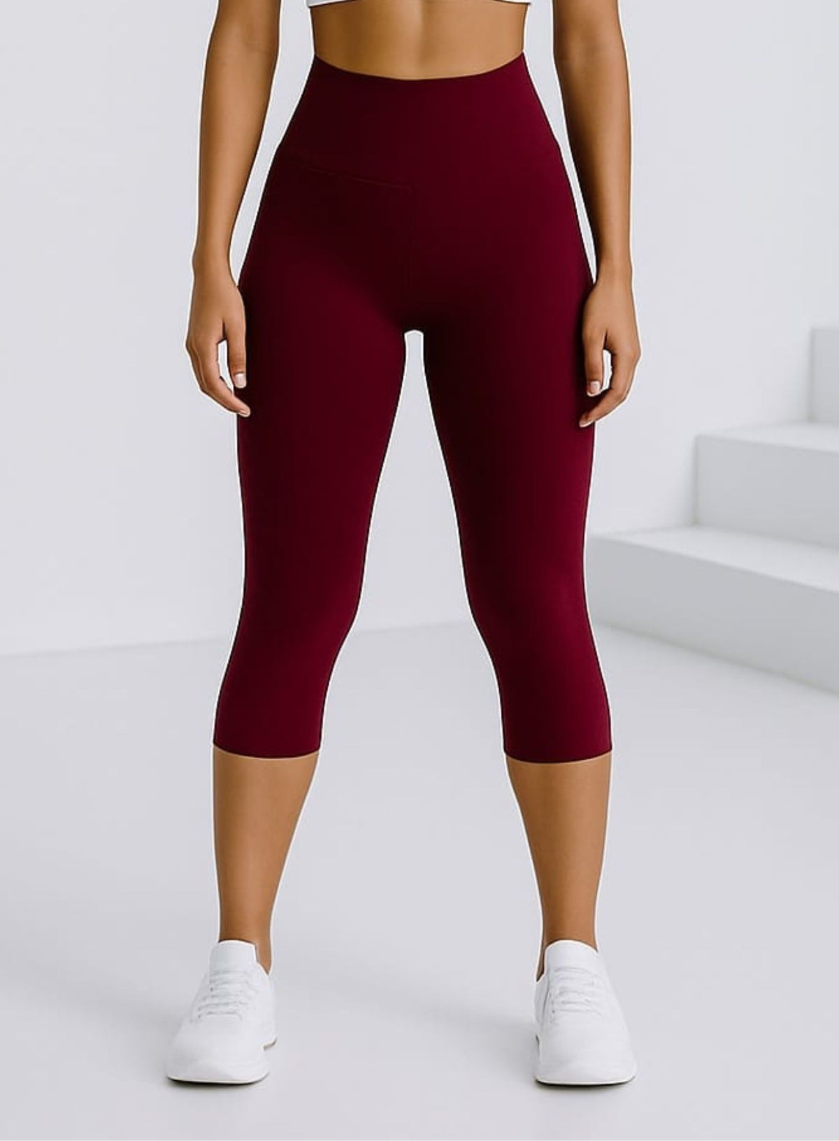 Mid - Calf Running Legging - Bordeaux - VECTOR SPORTSWEAR