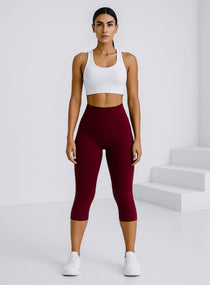 Mid - Calf Running Legging - Bordeaux - VECTOR SPORTSWEAR