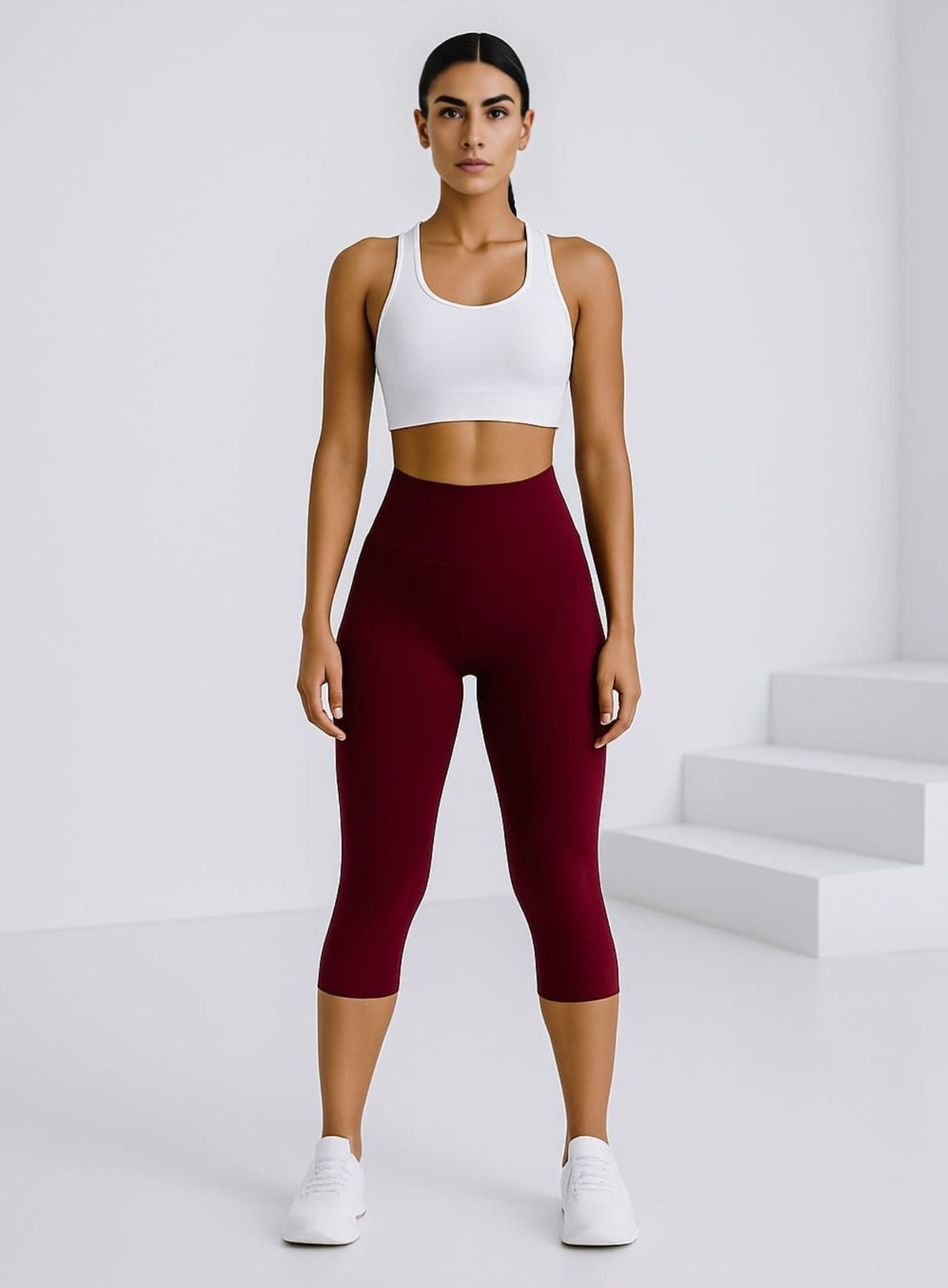 Mid - Calf Running Legging - Bordeaux - VECTOR SPORTSWEAR