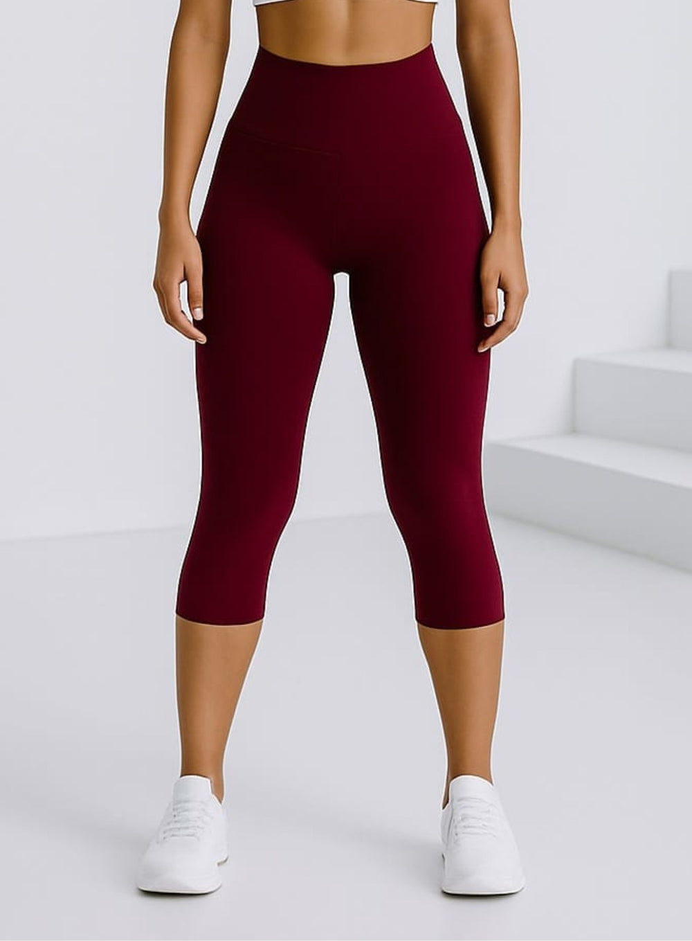 Mid - Calf Running Legging - Bordeaux - VECTOR SPORTSWEAR