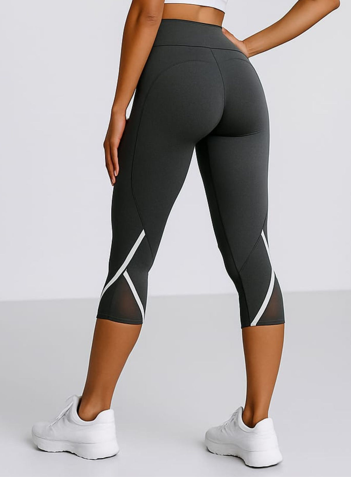 Mid - Calf Running Legging - Dark Gray - VECTOR SPORTSWEAR Main image