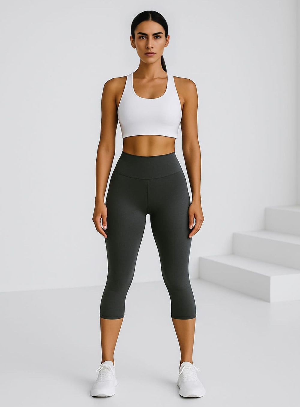Mid - Calf Running Legging - Dark Gray - VECTOR SPORTSWEAR