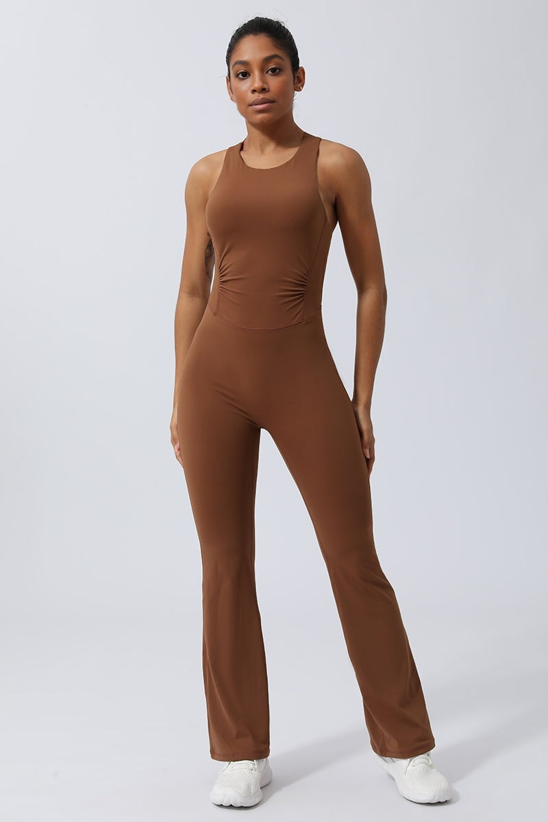NORSE - VibeFlex Yoga Jumpsuit - Brown Sugar