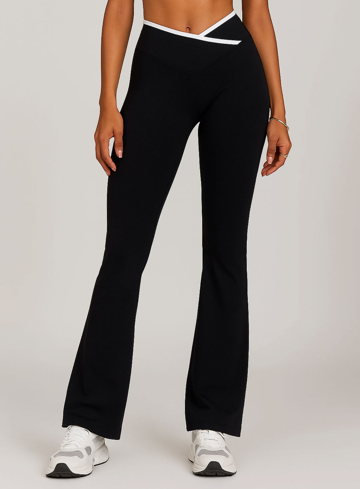 PowerCurve™ V - Cross Waist Legging Black - VECTOR SPORTSWEAR Main image