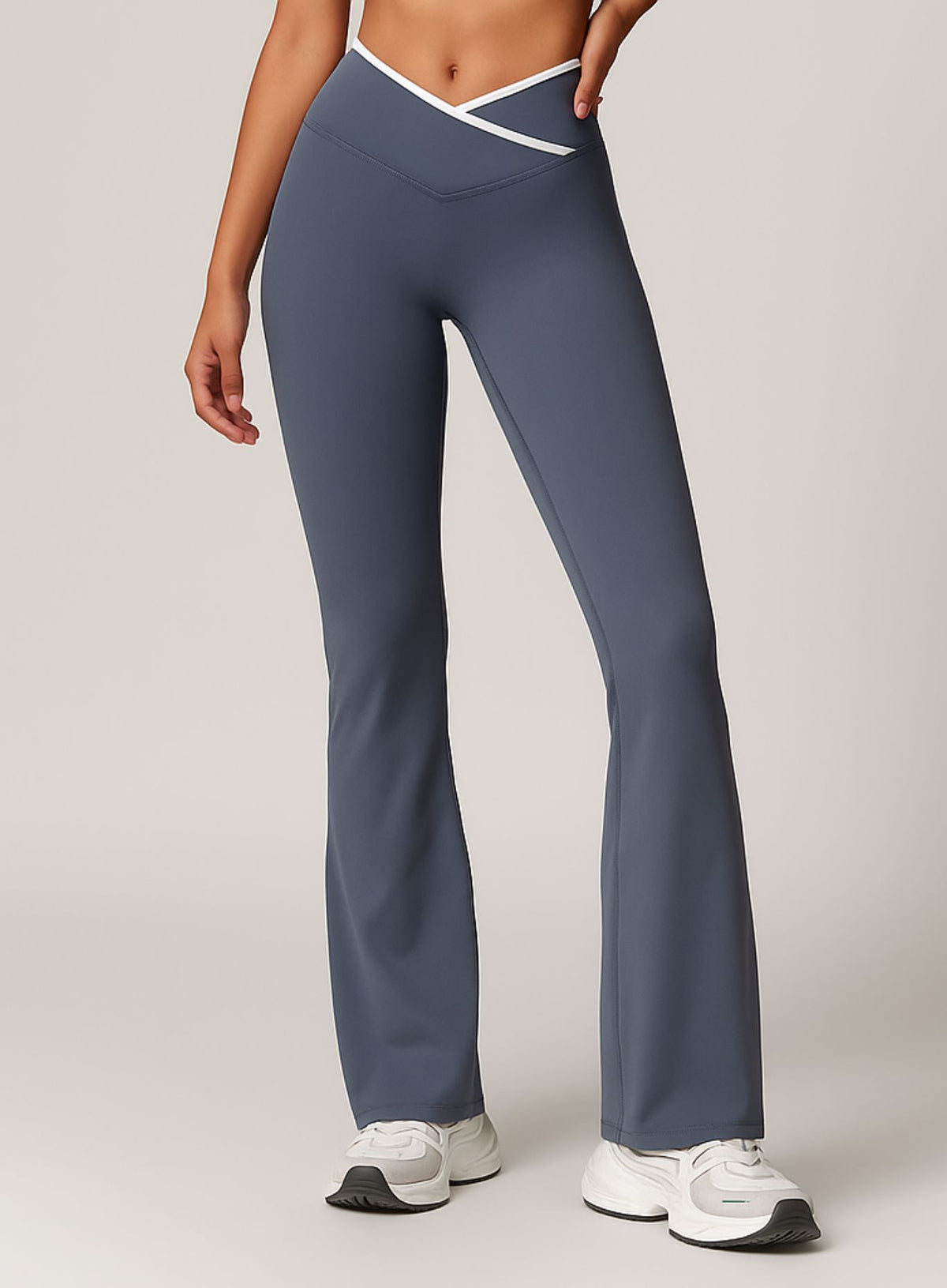 PowerCurve™ V - Cross Waist Legging Blue Gray - VECTOR SPORTSWEAR Main image