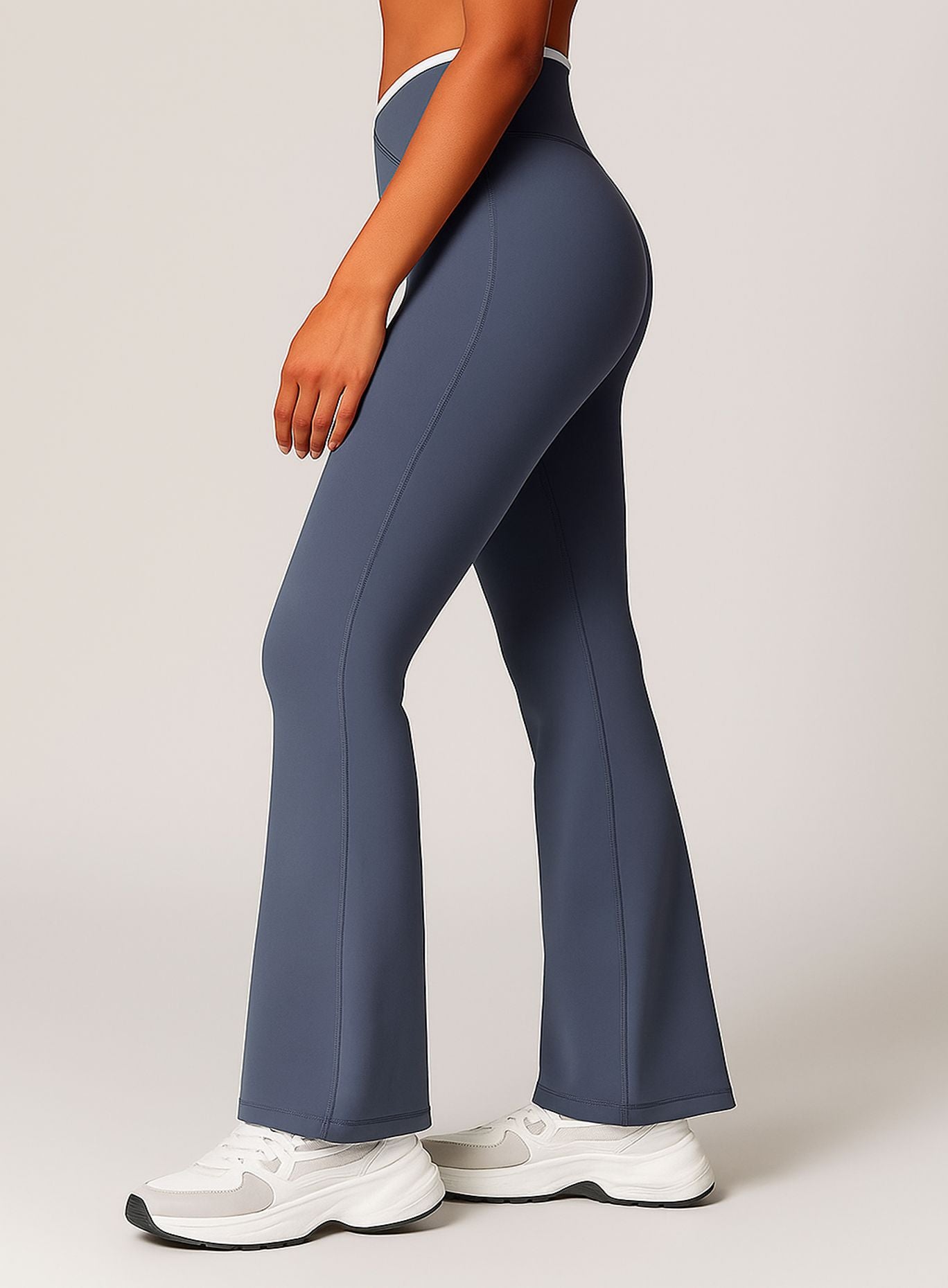 PowerCurve™ V-Cross Waist Legging Blue Gray Secondary image