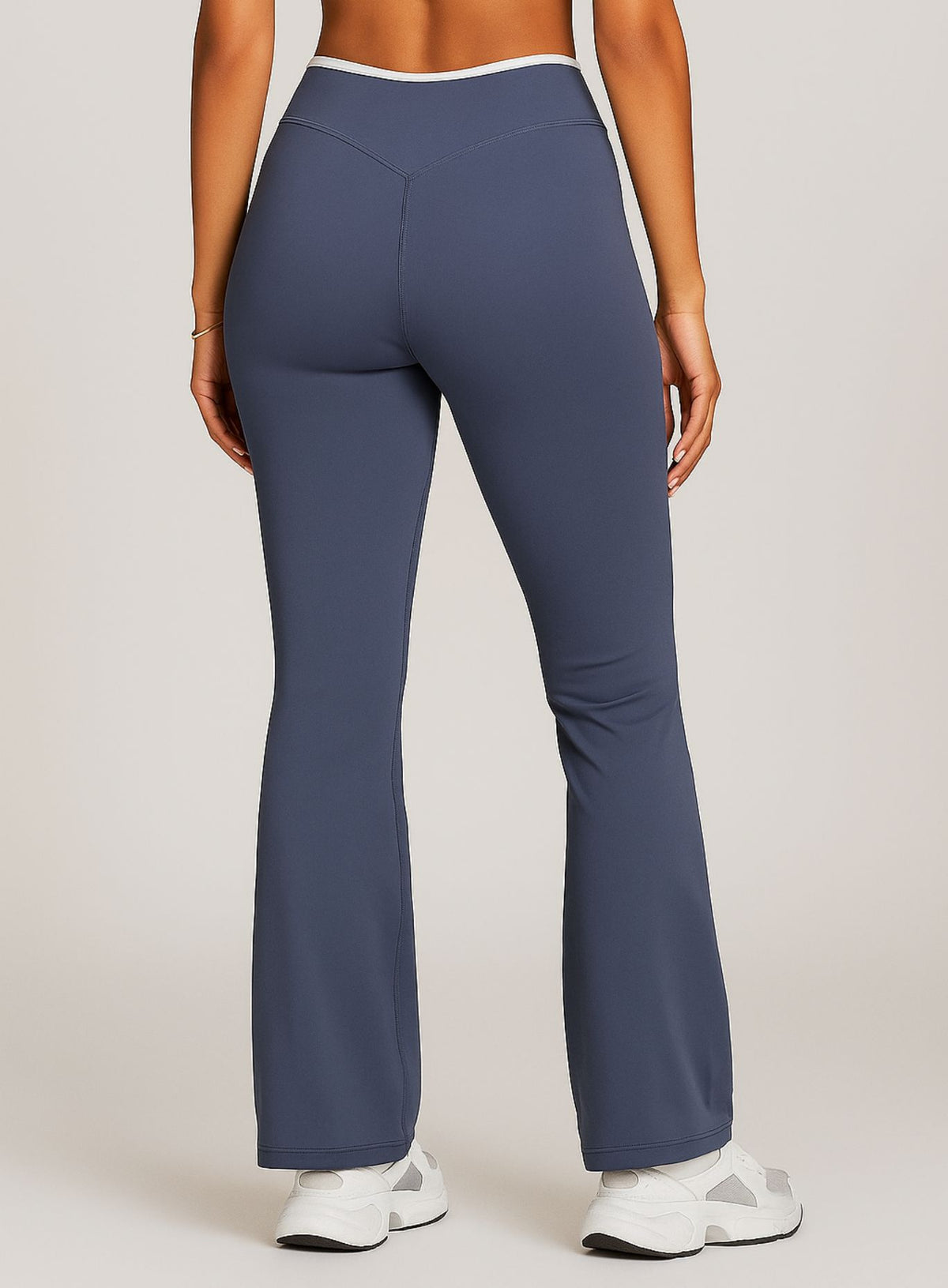 PowerCurve™ V - Cross Waist Legging Blue Gray - VECTOR SPORTSWEAR