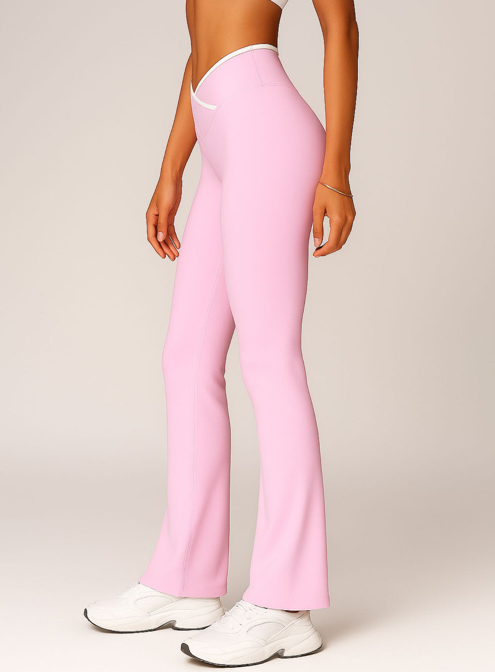 PowerCurve™ V - Cross Waist Legging Pink - VECTOR SPORTSWEAR