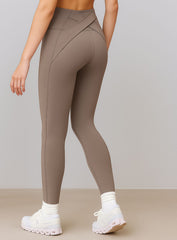 SculptCore Crossover Leggings - Milk Coffee - VECTOR SPORTSWEAR