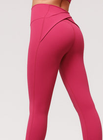SculptCore Crossover Leggings - Rose Red - VECTOR SPORTSWEAR