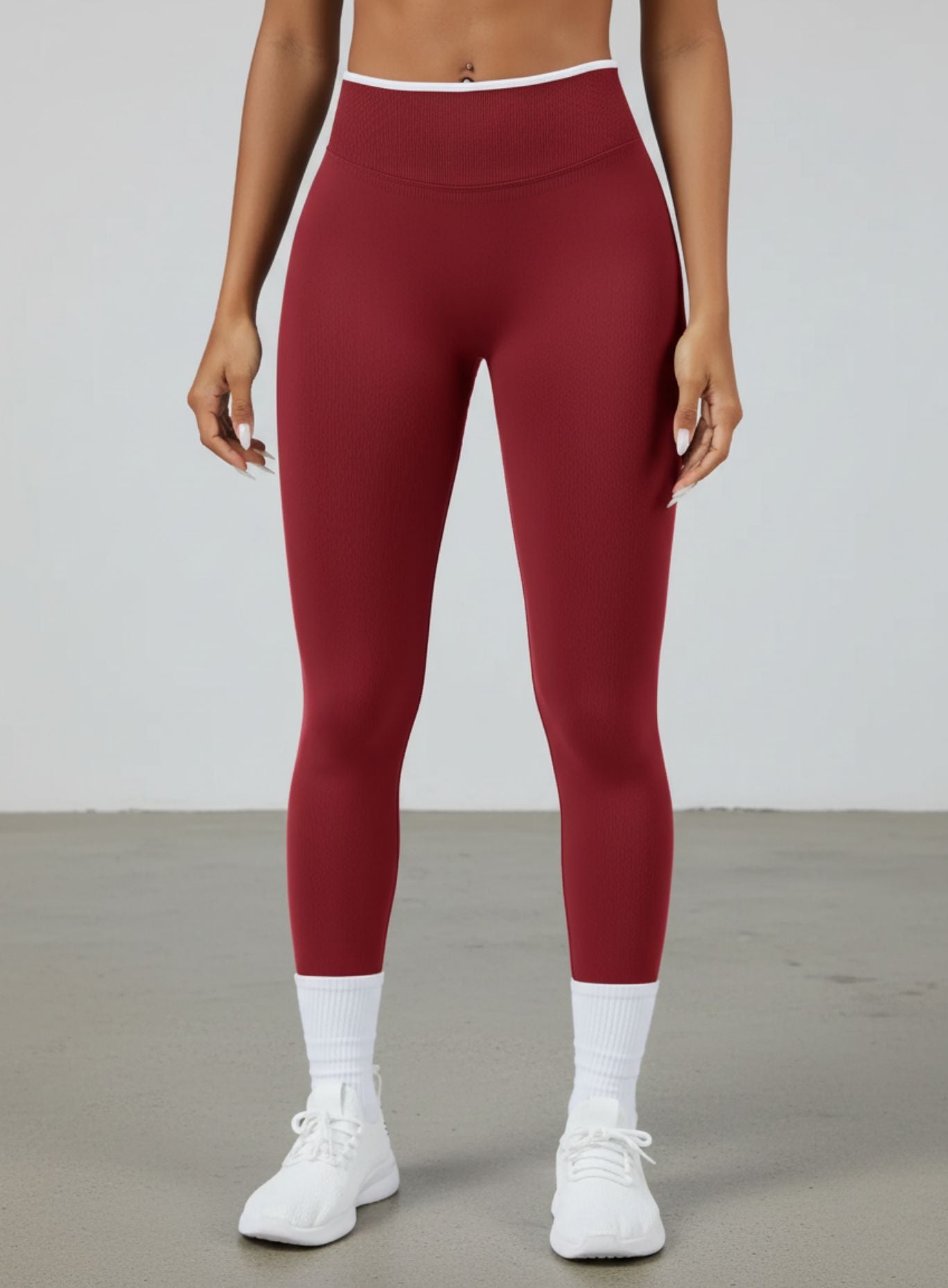 SculptCurve - HydraFit Seamless Legging - Cherry Red