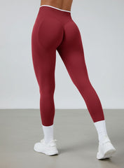 SculptCurve - HydraFit Seamless Legging - Cherry Red