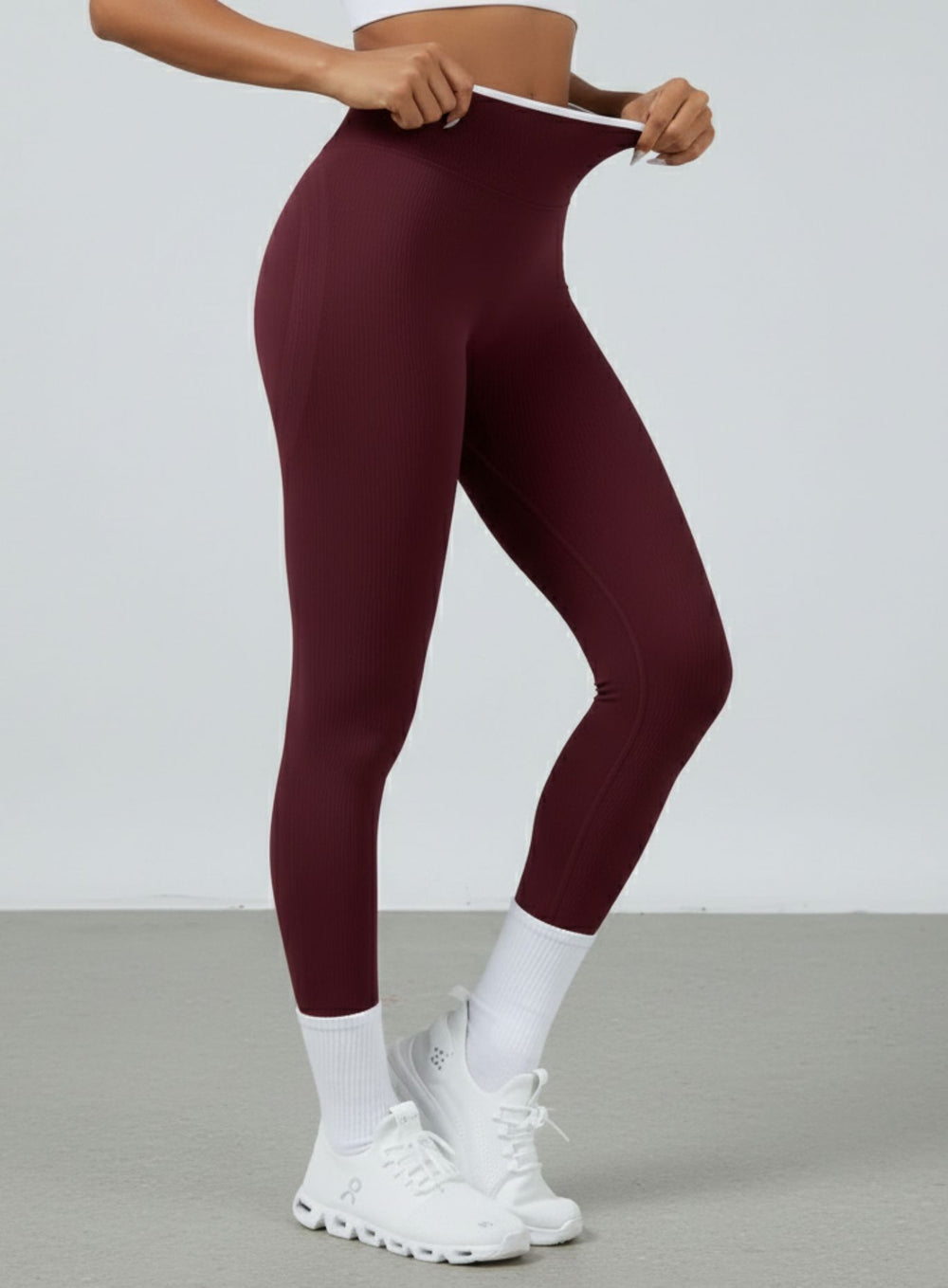 SculptCurve - HydraFit Seamless Legging - Maroon - VECTOR SPORTSWEAR