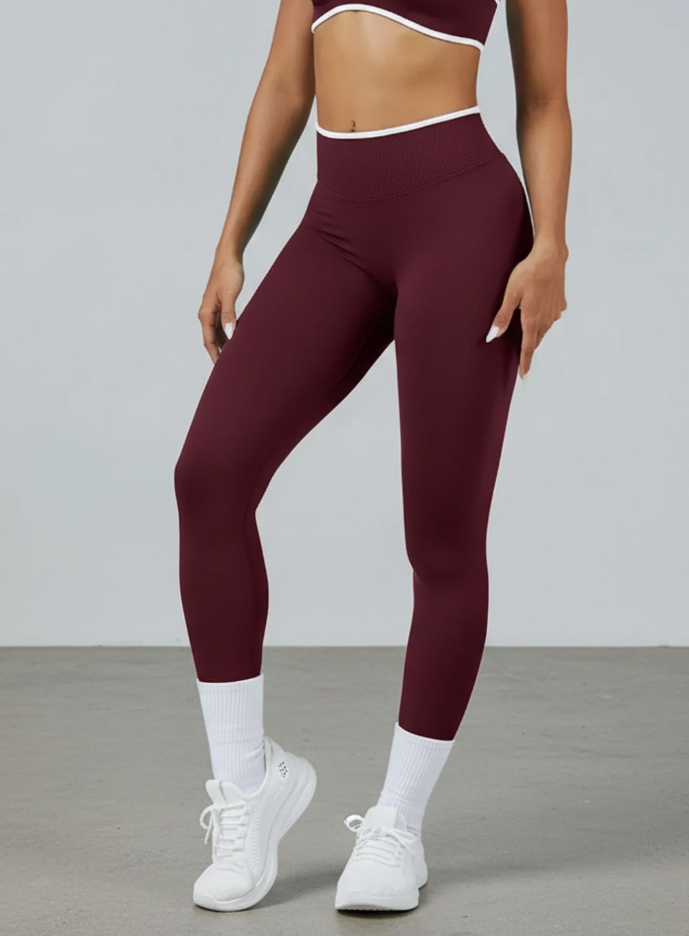 SculptCurve - HydraFit Seamless Legging - Maroon - VECTOR SPORTSWEAR