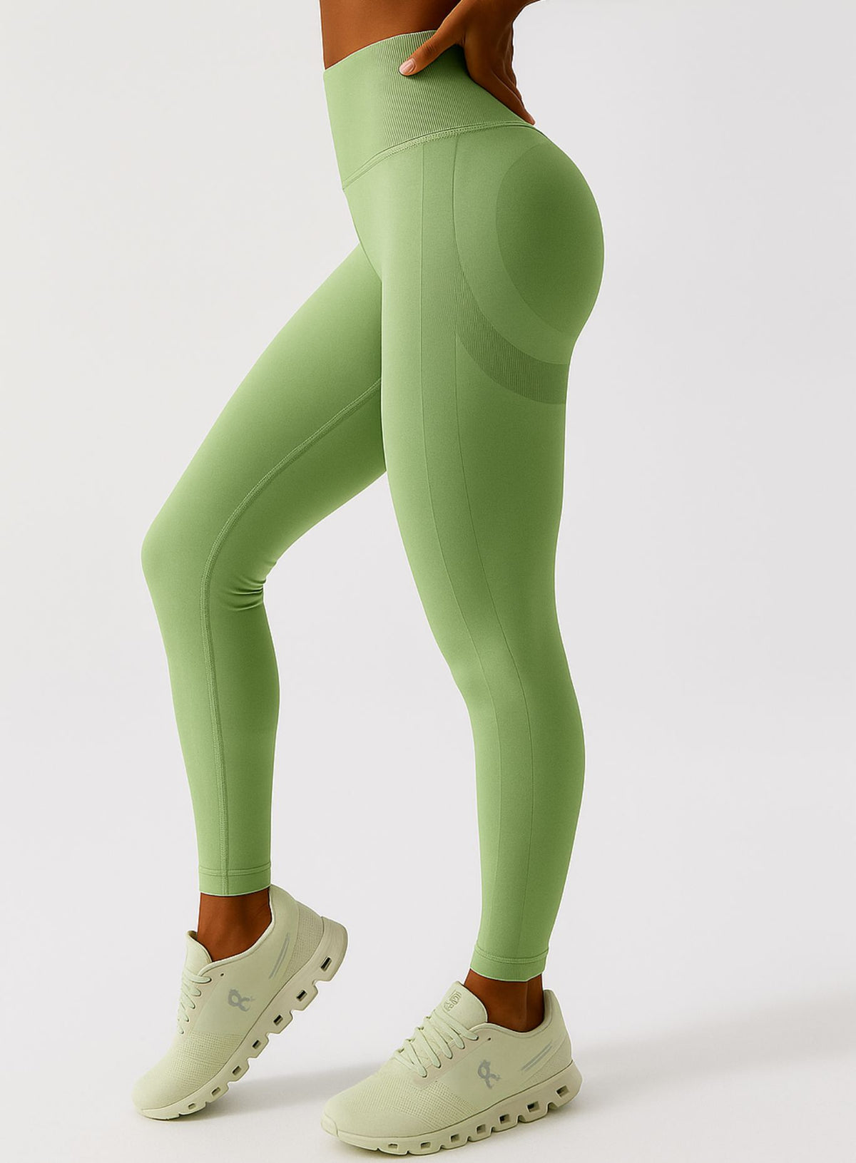 SculptCurve - HydraFit Seamless Legging - Light Green