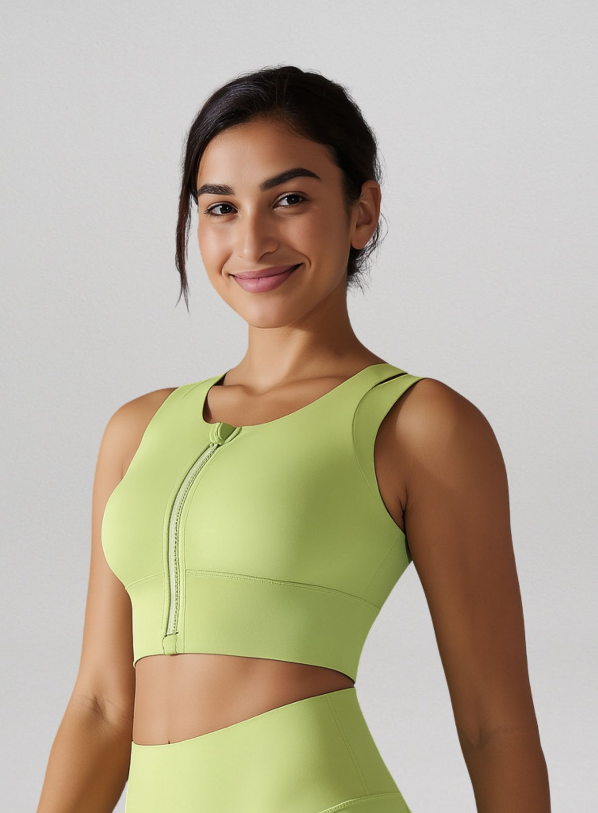 SculptEase Zipper Bra - Lemon Yellow