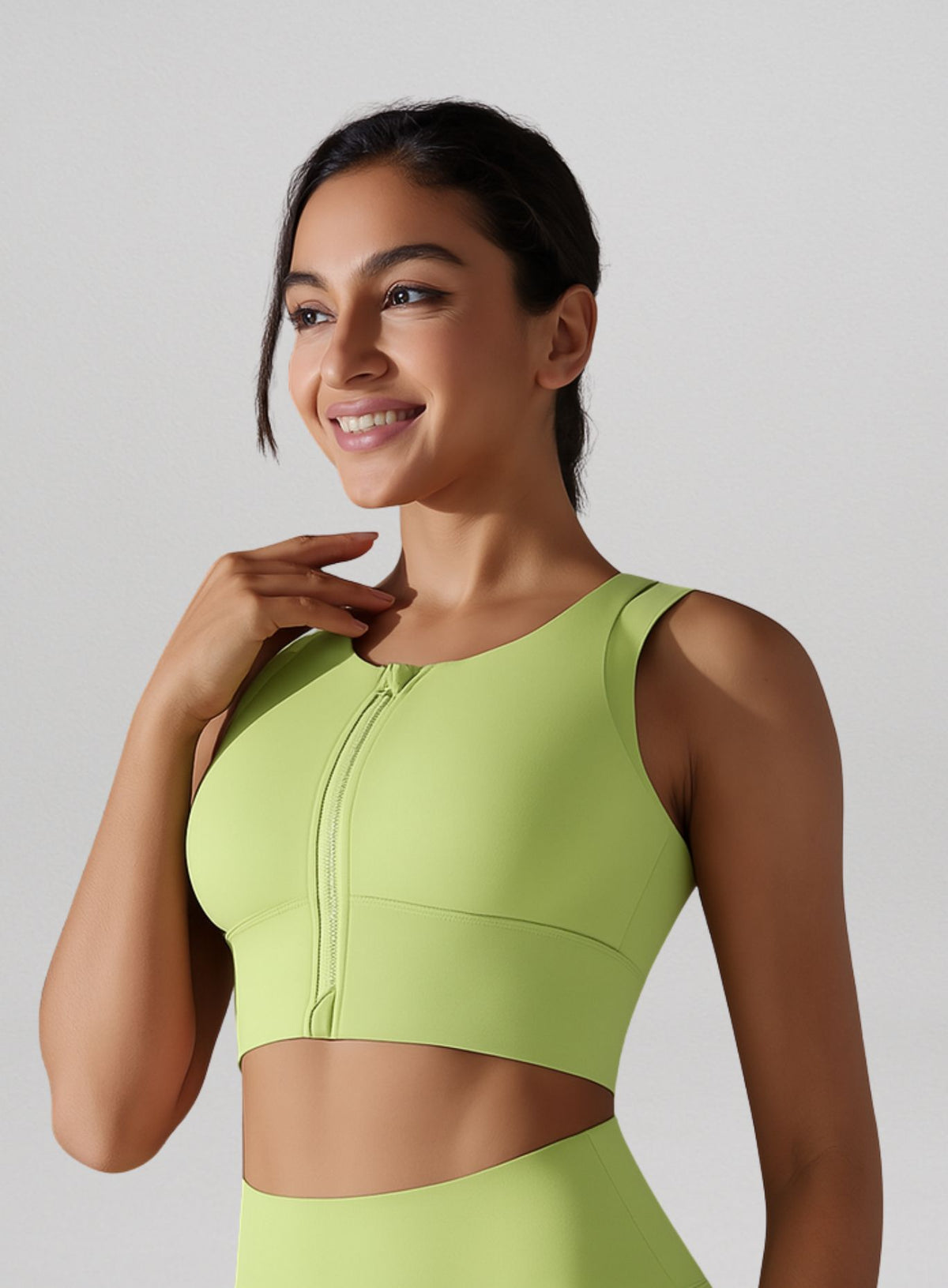 SculptEase Zipper Bra - Lemon Yellow