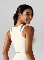 SculptEase Zipper Bra - Light Ivory