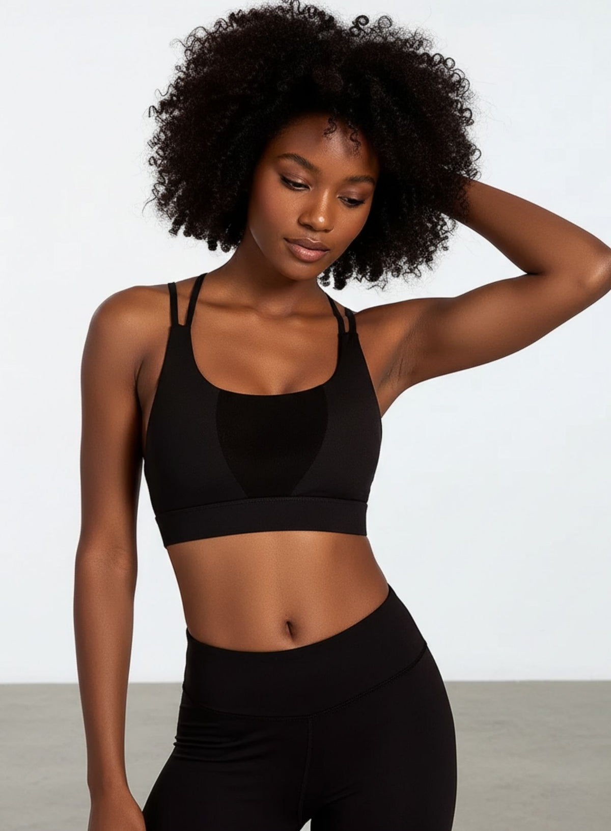 Shockproof Fitness Bra - Black