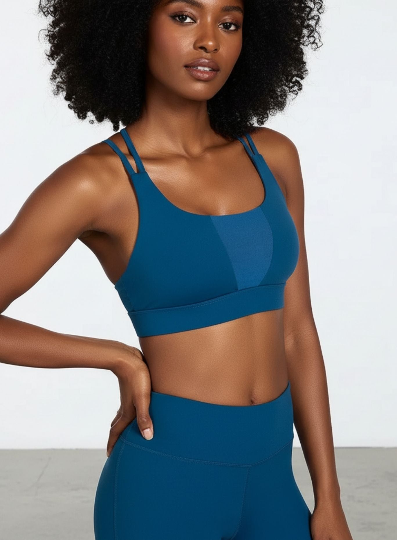 Shockproof Fitness Bra - Petroleum Blue