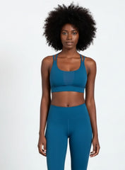 Shockproof Fitness Bra - Petroleum Blue