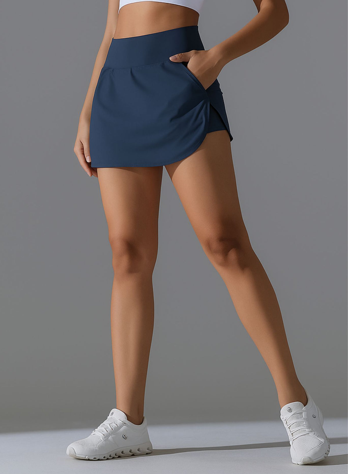 SmoothCore™ Athletic Skirt - Navy Blue - VECTOR SPORTSWEAR