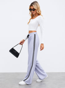 Streetwear Wide Leg Sweatpants - Light Grey - VECTOR SPORTSWEAR