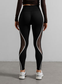 THRUD - Lacy Lattice Legging - Black & White - VECTOR SPORTSWEAR