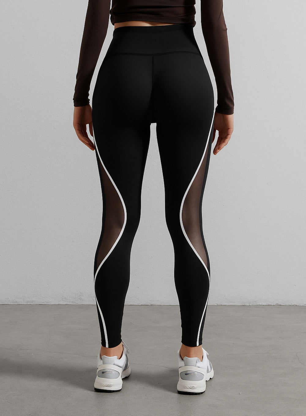 THRUD - Lacy Lattice Legging - Black & White - VECTOR SPORTSWEAR