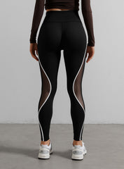 THRUD -  Lacy Lattice Legging - Black & White